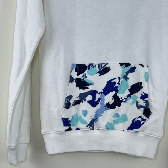 Nordstrom Cristina Martinez Pullover French Terry Hoodie Blue Grow to Bloom NWT - Picture 3 of 7